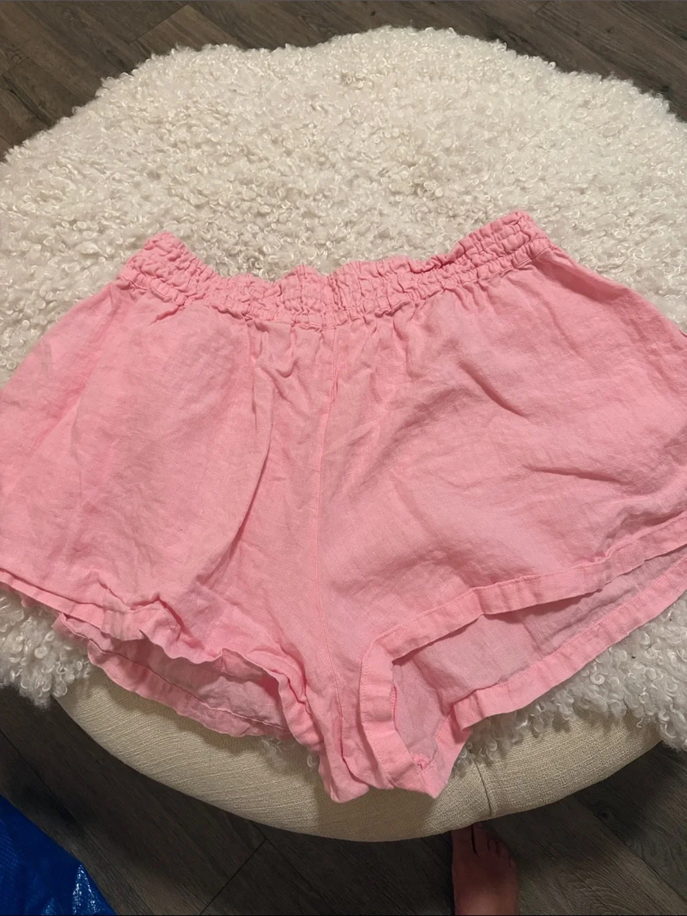 Anthropologie Light Pink Elastic-Waist Athletic Shorts